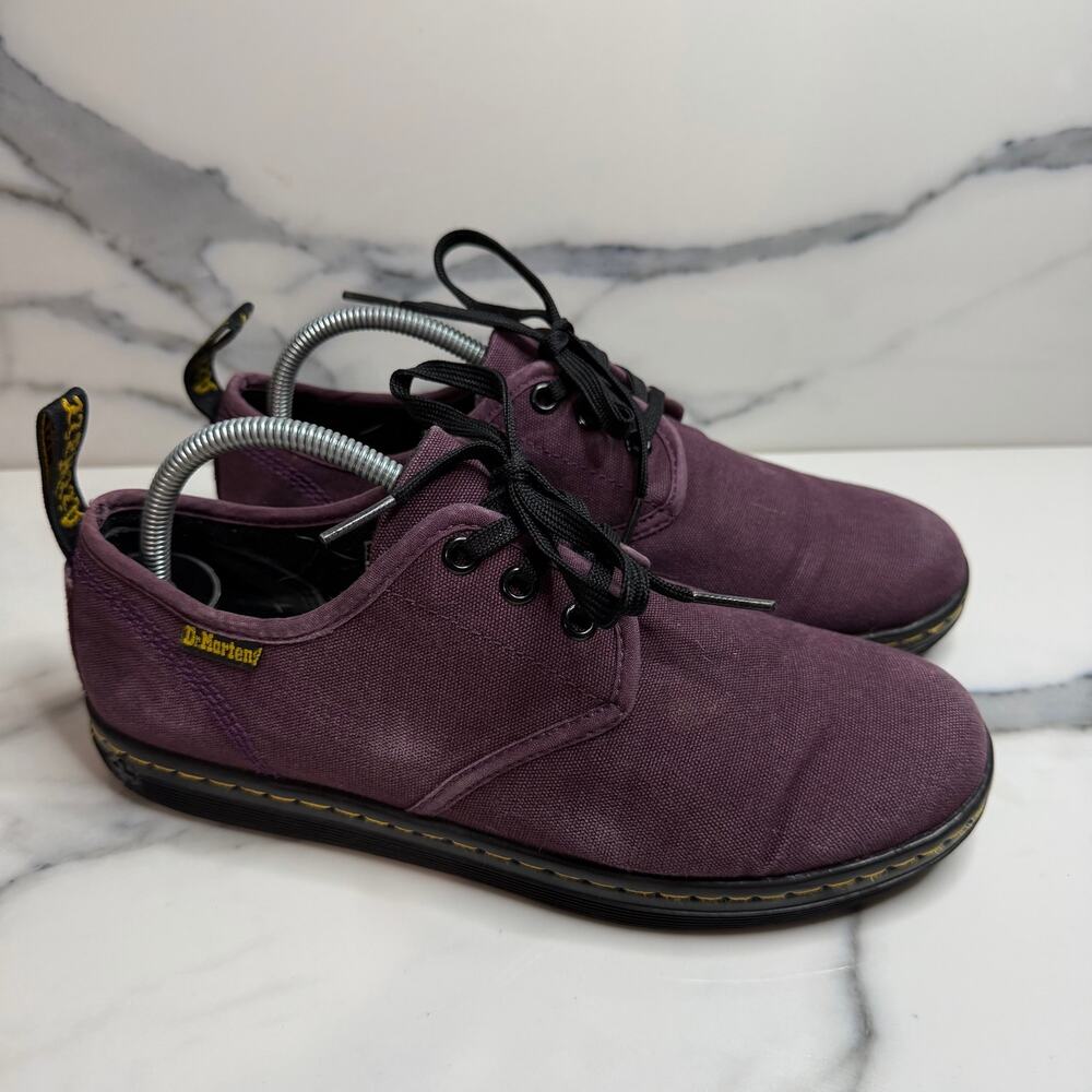 Doc Martens Women's Purple Canvas Low Top Soho Sneakers Shoes Sz 8 Punk